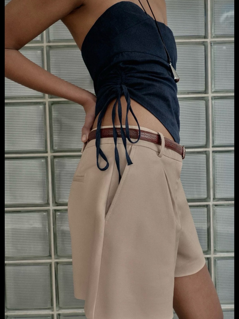 Zara linen tube top